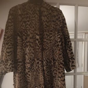 Vintage Cheetah Fur Coat Size Large